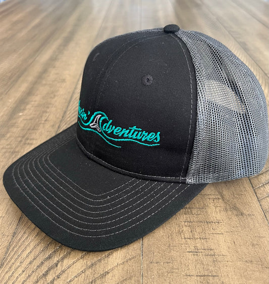 Snapback Trucker Hat - Black and Charcoal