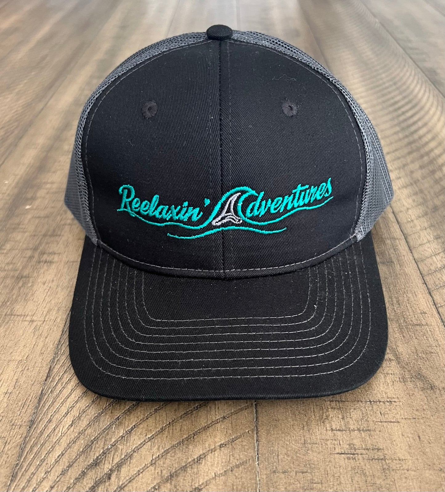 Snapback Trucker Hat - Black and Charcoal