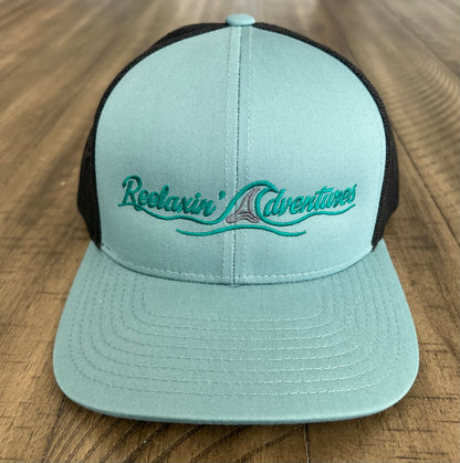 Snapback Trucker Hat - Mint and Charcoal